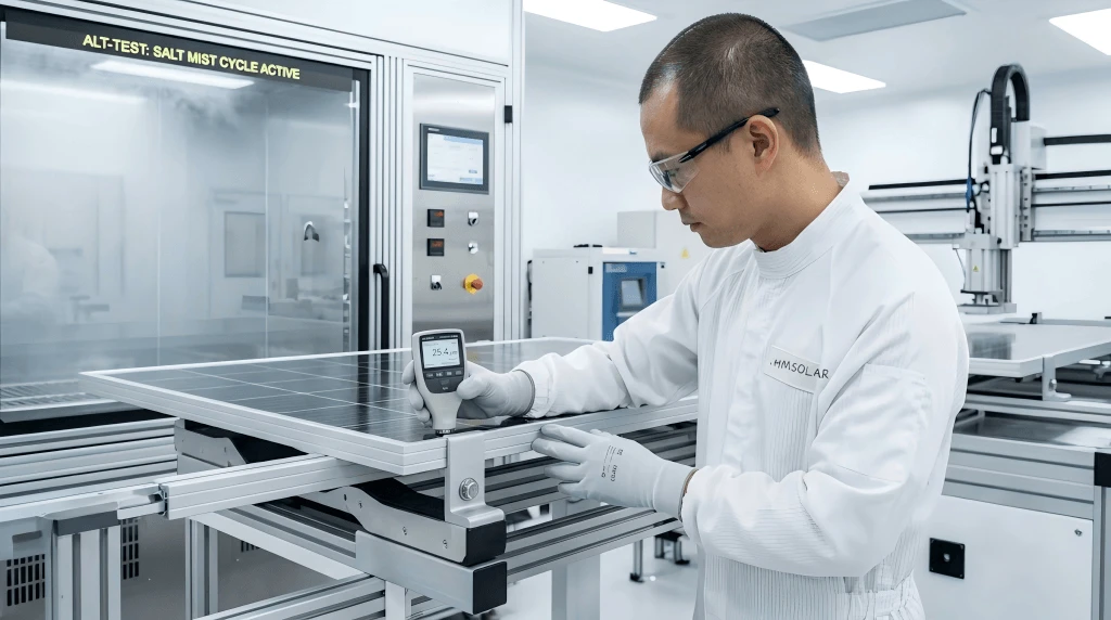 Solar module salt spray test Solar module salt spray test